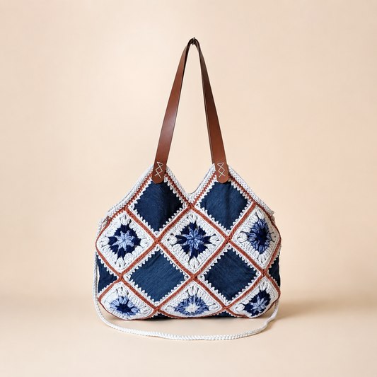 Azuria hand-crocheted shoulder bag