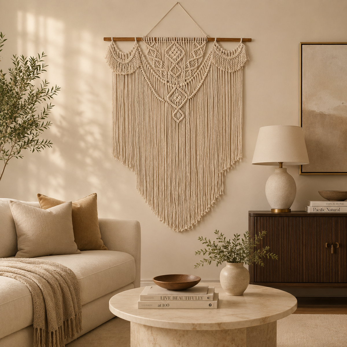 Serein handmade macrame wall hanging - alternate view